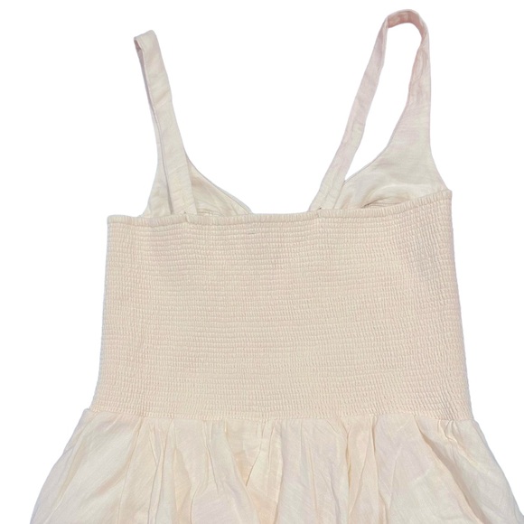 Free People Delilah Nilla Cream Shorts Skirt Romper Corset Smocked NWT New XL - Picture 5 of 11